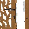 vidaXL Garden Gate 39.4x59.1" Weathering Steel Trace Design