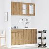 vidaXL Kitchen Cabinet Set Artisan oak Engineered wood and glass