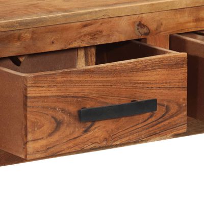vidaXL Sideboard with 3 Drawers 43.3"x11.8"x31.5" Solid Acacia Wood