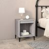vidaXL Bedside Cabinet Set of 2 Grey Sonoma Engineered wood, metal