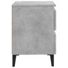 vidaXL Bed Cabinet Set of 2 Concrete Grey Engineered Wood Bed Cabinet