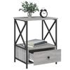 vidaXL Bedside Table Grey Sonoma Engineered wood, Iron