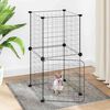 vidaXL Pet Cage Black Powder-coated steel Small Collapsible Pet Cage