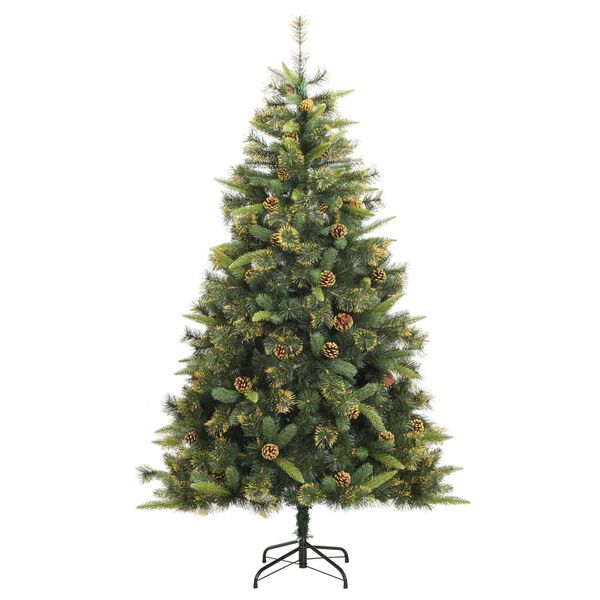 vidaXL Artificial Hinged Christmas Tree 300 LEDs 82.7"