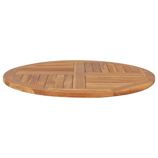 vidaXL Tabletop Natural Teak Solid teak wood 35.4 in diameter Durable
