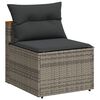 vidaXL Garden Sofa Set Grey and brown