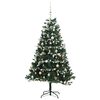 vidaXL Artificial Hinged Christmas Tree 300 LEDs & Ball Set 70.9"