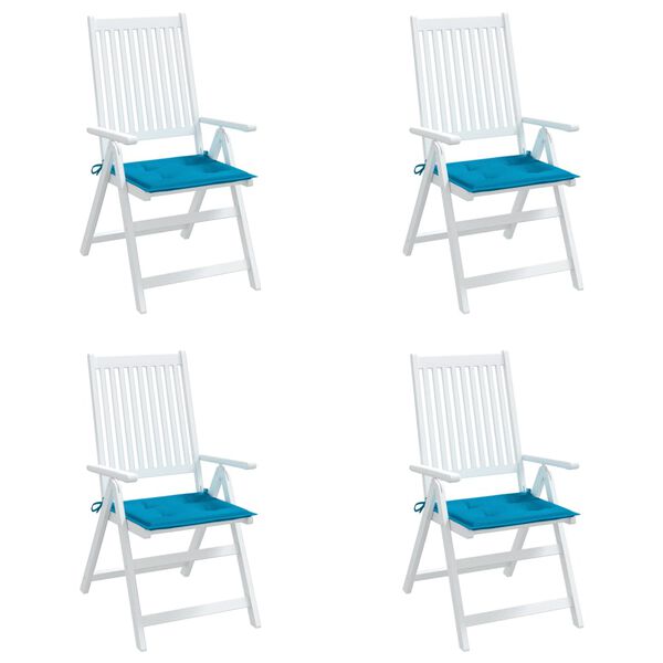 vidaXL Patio Chair Cushions 4 pcs Blue 19.7x19.7x1.6" Oxford Fabric