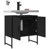 vidaXL Bathroom Sink Cabinet Black Engineered wood 23.6 in width
