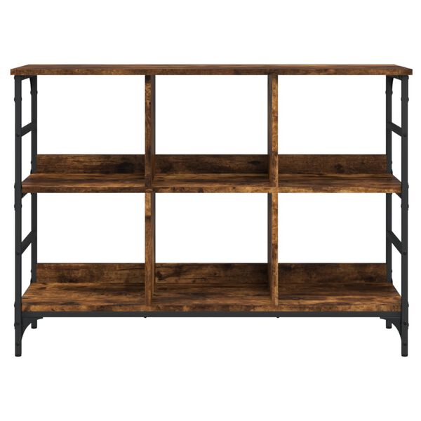 vidaXL Sideboard Smoked Oak Engineered Wood, Metal 40.2 x 12.6 x 28.9 in