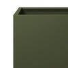 vidaXL Garden Planter Olive Green Steel 19.7 x 19.7 x 19.7 in Durable