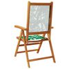 vidaXL Garden Chair Set of 8 Green Solid acacia wood with an oil finish