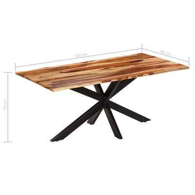 vidaXL Dining table 70.9"x35.4"x29.9"Solid Sheesham Wood