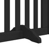 vidaXL Dog Gate Set of 6 Black Solid Poplar wood Foldable Dog Gate