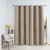 vidaXL Blackout Curtain with Metal Rings Beige 114.2x96.5"