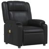 vidaXL Massage Recliner Chair Black Faux leather, metal, plywood Standard