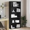vidaXL Book Cabinet Black Oak 80x30x189 cm Engineered Wood