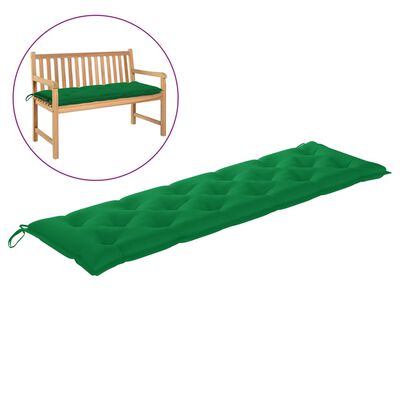 vidaXL Garden Bench Cushion Green 70.9"x19.7"x2.8" Fabric