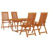 vidaXL Garden Dining Set Reddish-Brown Solid Eucalyptus Wood Medium
