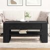 vidaXL Coffee Table Black Oak 40.16 x 21.65 x 17.72 in Engineered Wood