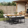 vidaXL Garden Dining Set Black, Brown, Cream White