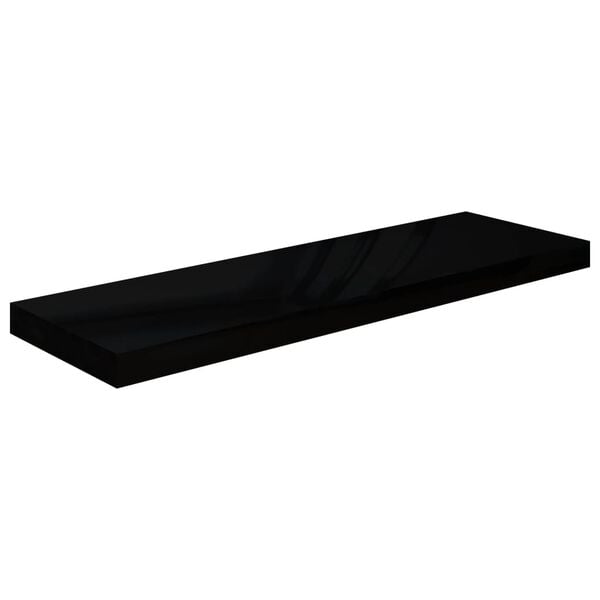 vidaXL Wall Shelf High gloss black Honeycomb MDF, Metal