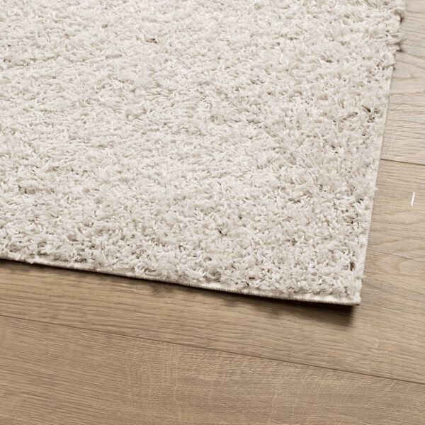 vidaXL Shaggy Rug Cream Polypropylene 47.2x66.9 in Foldable Shaggy Rug