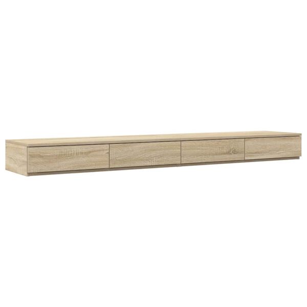 vidaXL Bed Drawers Sonoma Oak 70.87 x 14.37 x 6.50 in Engineered Wood