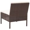 vidaXL Garden Lounge Set Brown PE rattan Compact Modular