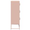 vidaXL Highboard Pink Cold-rolled steel Tall Highboard Rectangular