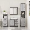vidaXL Bathroom Furniture Set Gray Sonoma Engineered wood, metal, glass
