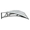 vidaXL Door Canopy Black Polycarbonate, ABS, Aluminum 157.5 x 39.4 in