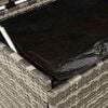 vidaXL Garden Storage Box Gray PE rattan, powder-coated steel