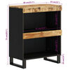 vidaXL Side Cabinet Natural wood and black Solid mango wood Medium