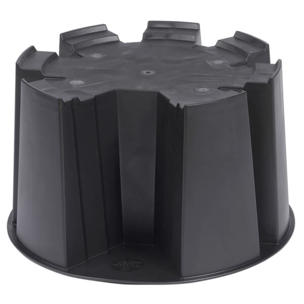 Nature Rain Barrel Black Plastic Standard Water Butt Stand Round