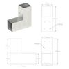 vidaXL Post Connector L Shape Galvanised Metal 2.80x2.80"