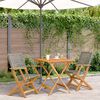 vidaXL Bistro Set Grey Solid acacia wood, PE rattan 3 Piece Foldable