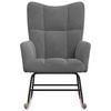 vidaXL Rocking Chair Dark Gray Velvet