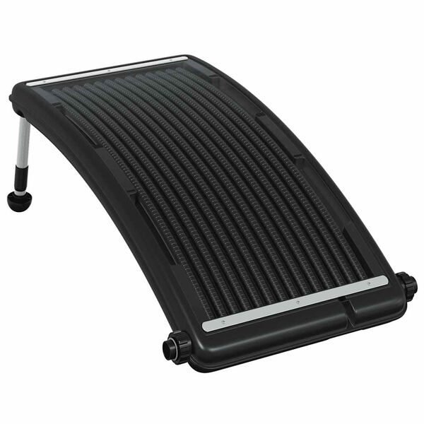 vidaXL Solar Pool Heating Panel Black HDPE, PC, Aluminum 43 x 26 x 2.8 in