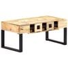 vidaXL Coffee Table Brown Solid mango wood, steel 39.4 in Coffee Table