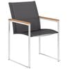 vidaXL Patio Chairs 2 pcs Textilene and Stainless Steel Gray