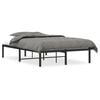 vidaXL Metal Bed Frame without Mattress Black 47.2"x74.8"