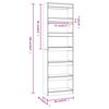 vidaXL Book Cabinet High Gloss White Engineered Wood 78.0 in tall