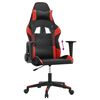 vidaXL Gaming Chair Black and Red Faux Leather