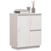 vidaXL Sideboard White Solid pine wood Medium Sideboard Rectangular