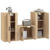 vidaXL TV Cabinet Set Set of 3 Sonoma Oak Engineered Wood Medium