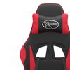 vidaXL Gaming Chair with Footrest Black and Red Faux Leather