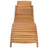vidaXL Patio Sun Lounger Red, Natural wood