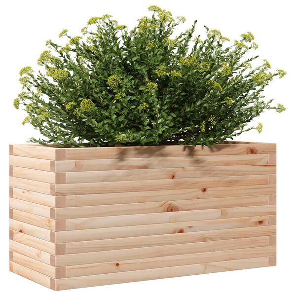 vidaXL Patio Planter 35.4x15.7x17.9" Solid Wood Pine