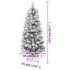 vidaXL Artificial Hinged Christmas Tree 150 LEDs & Ball Set 59.1"